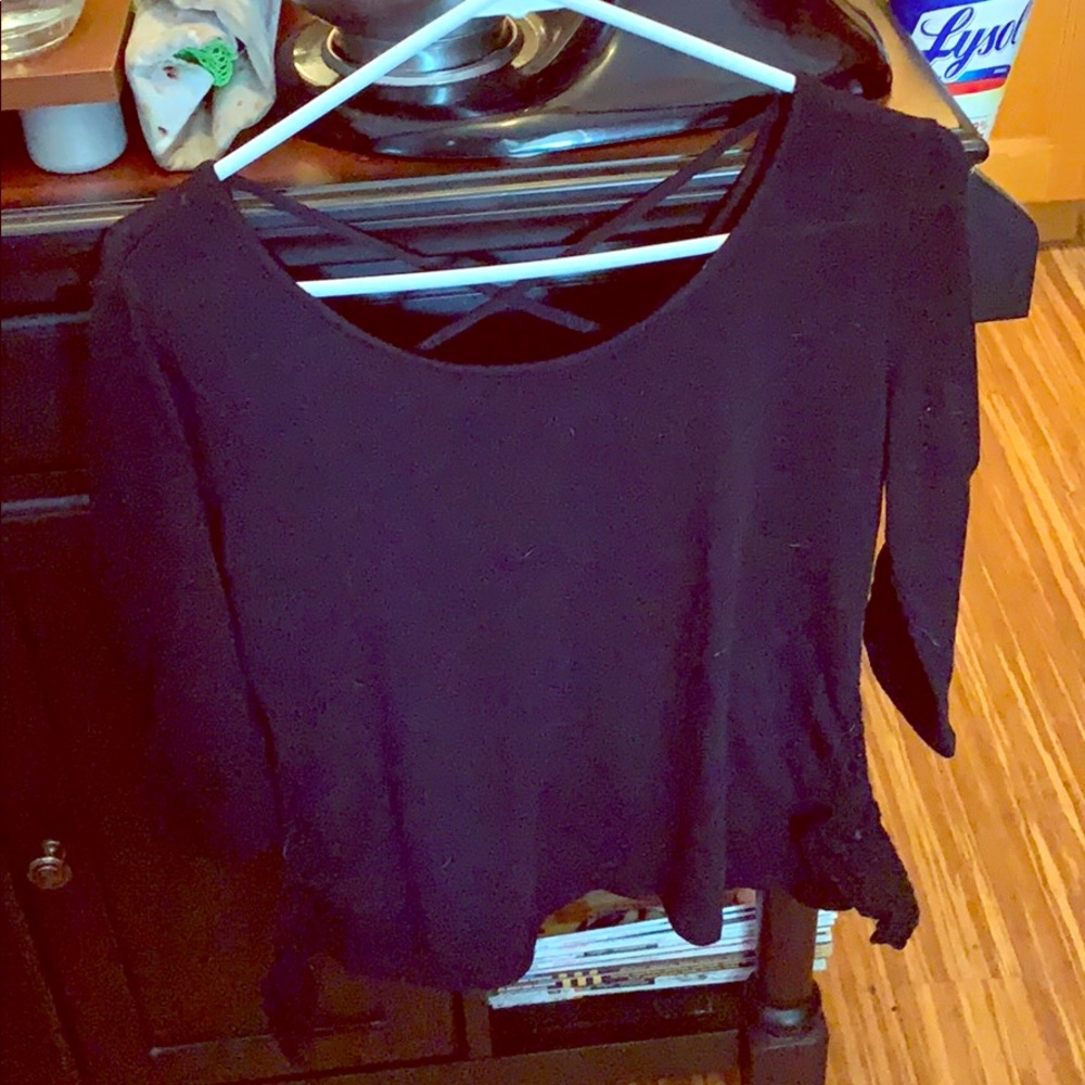 Black Quarter Sleeved Shirt
